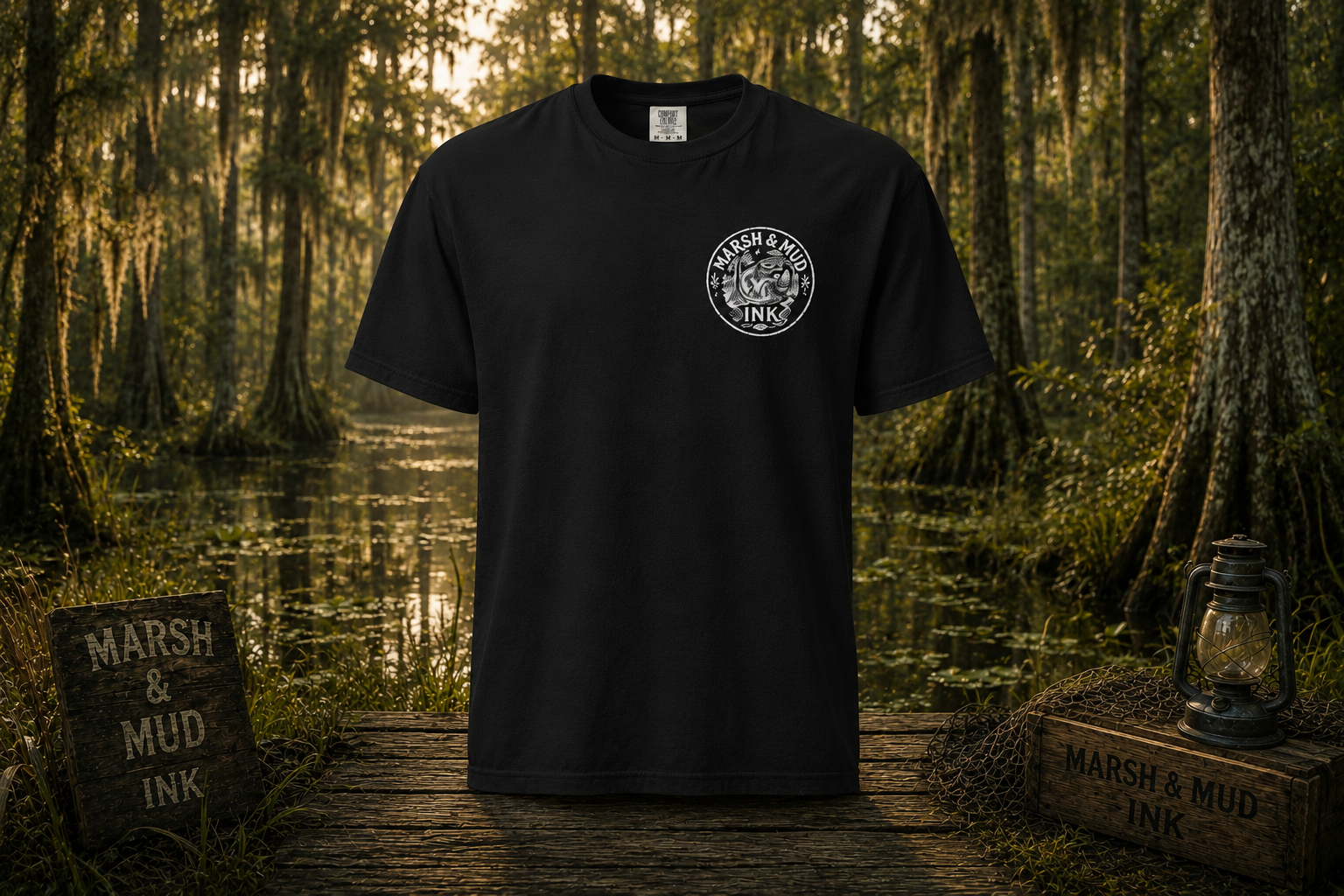 Unisex Redfish Tail Print Tee